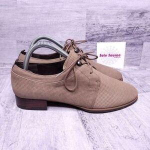 Franco Sarto Acropolis Textured Leather Lace Up Oxford Brown Women's sz 7.5